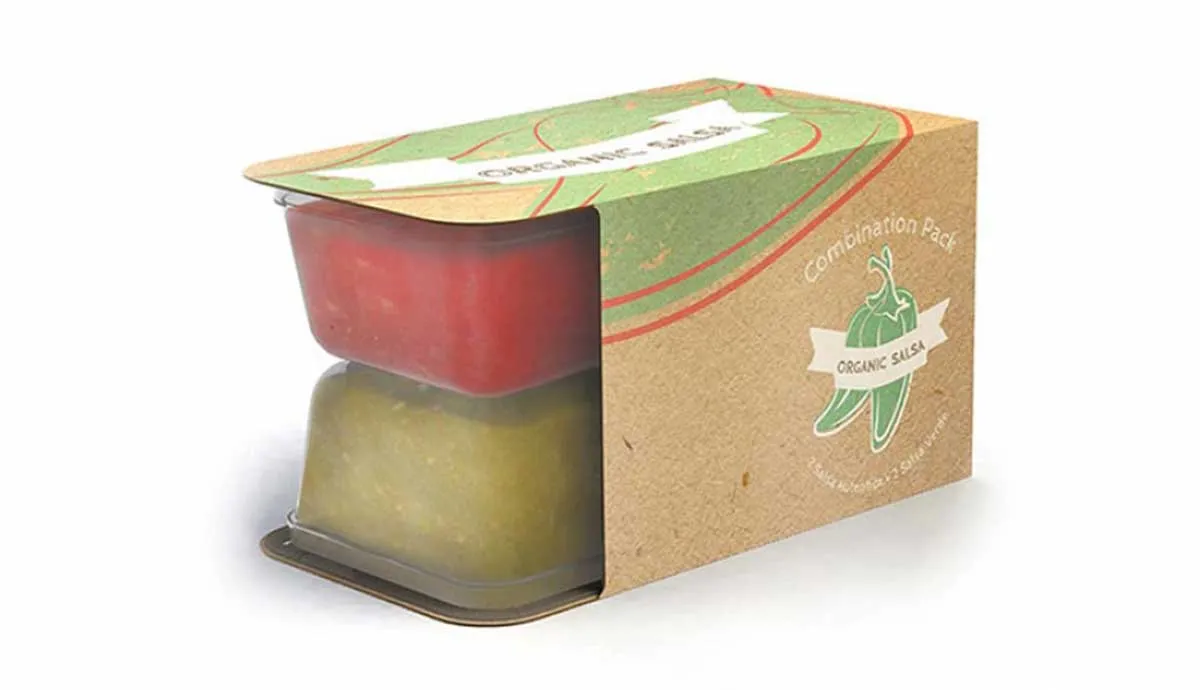 packaging of salsa and guac